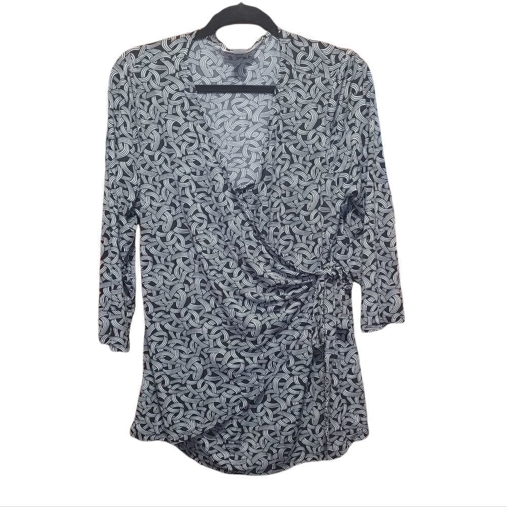 Motherhood nursing wrap front blouse